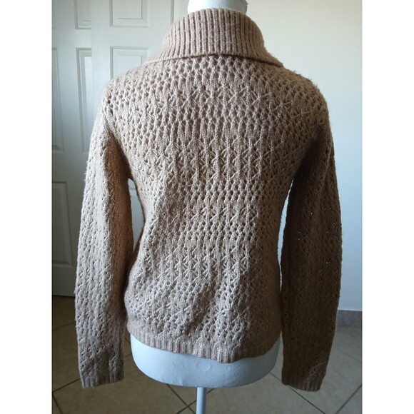 Joie Women’s Beige Knit Cardigan Sweater XS Button Up Collared Long Sleeve - Picture 4 of 16